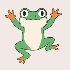 Cute Frog for toddlers' playful adventures vector illustration