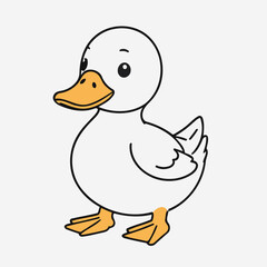 Cute Duck for toddlers vector illustration