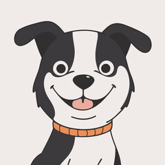 Cute Dog for toddlers story books vector illustration