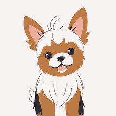 Cute Dog for young readers' picture book vector illustration