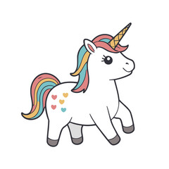 Vector illustration of an enchanting Unicorn for kids' storytelling