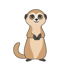Vector illustration of a cute Meerkat for children book