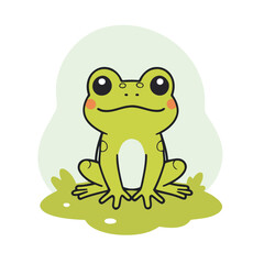 Fototapeta premium Cute Frog for kids story book vector illustration