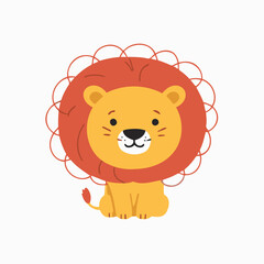 Cute Lion vector illustration for kids' adventure tales