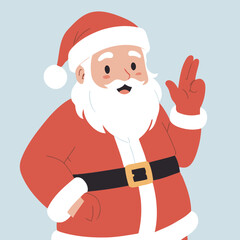 Cute Santa vector illustration for preschoolers' learning moments