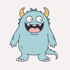 Vector illustration of a friendly Monster for little ones' joyful exploration