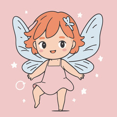 Cute Fairy vector illustration of a for toddlers books