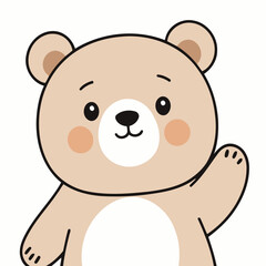 Vector illustration of a playful Bear for preschoolers' storytime