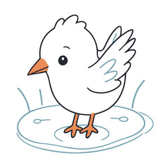 Vector illustration of a delightful Bird for early readers' enjoyment