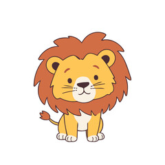 Cute Lion for toddlers' playful adventures vector illustration