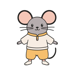 Vector illustration of a playful Mouse for preschoolers' storytime