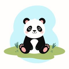 Vector illustration of a friendly Panda for little ones' joyful exploration