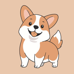 Cute Dog for children story book vector illustration
