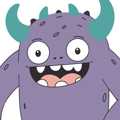 Vector illustration of a cute Monster for toddlers