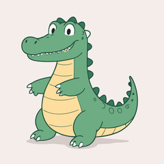 Vector illustration of a playful Alligator for preschoolers' storytime