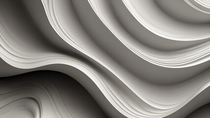 a drawing of white plaster flowing like sand. texture of plaster wall with wave pattern, 3d illustration