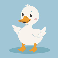 Cute Duck vector illustration of a for toddlers books
