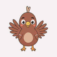 Cute Turkey for kids story book vector illustration