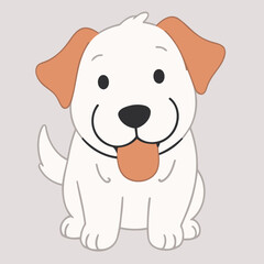 Vector illustration of a cute Dog for kids books
