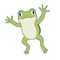 Cute vector illustration of a Frog for children book