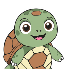 Vector illustration of a friendly Turtle for little ones' joyful exploration