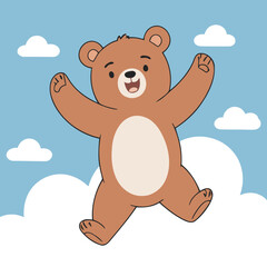 Obraz premium Cute vector illustration of a Bear for youngsters' picture books