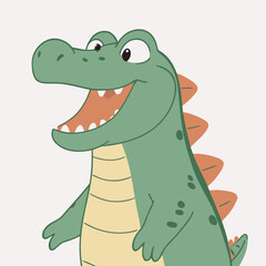 Cute Alligator for children story book vector illustration