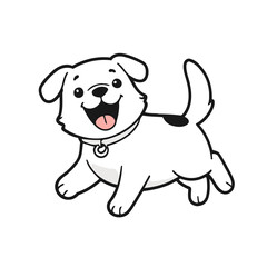 Cute Dog vector illustration for children