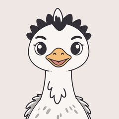 Cute Emu vector illustration for little ones' bedtime routines