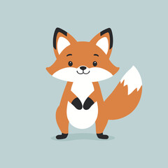 Fototapeta premium Vector illustration of a delightful Fox for early readers' enjoyment