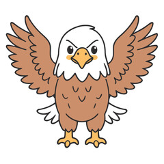 Cute Eagle for toddlers' playful adventures vector illustration