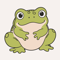 Cute Toad for toddlers' playful adventures vector illustration