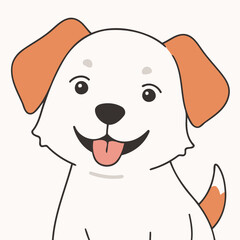 Vector illustration of an adorable Dog for young readers' books