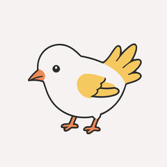 Cute vector illustration of a Bird for youngsters' imaginative stories