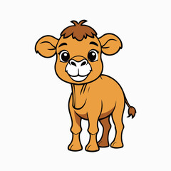 Cute Camel for toddlers' learning books vector illustration