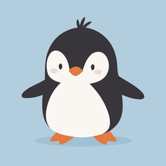 Naklejka premium Cute Penguin for early readers' adventure books vector illustration