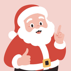 Cute Santa for toddlers story books vector illustration