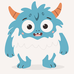 Cute Monster for preschoolers' storybook vector illustration