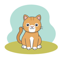 Cute Puma for kids vector illustration