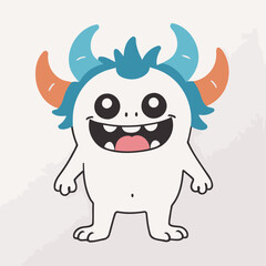 Vector illustration of a sweet Monster for youngsters' imaginative journeys