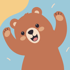 Vector illustration of a friendly Bear for little ones' joyful exploration