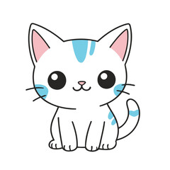 Cute Kitten for children's literature vector illustration
