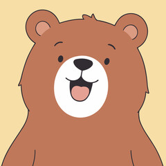 Vector illustration of an endearing Bear for kids' bedtime stories