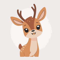 Vector illustration of a cute Deer for children