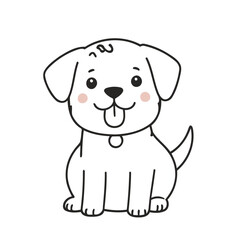 Cute Dog for kids' storytelling vector illustration