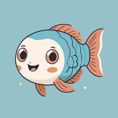 Vector illustration of a cute Guppy for toddlers