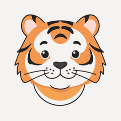 Vector illustration of a charming Tiger for toddlers' learning adventures