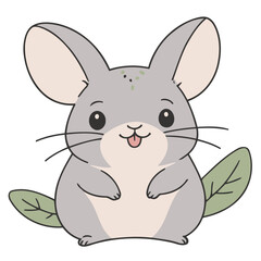 Cute Chinchilla for toddlers' playful adventures vector illustration
