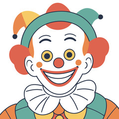 Vector illustration of a cute Clown for kids