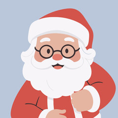 Vector illustration of a cute Santa for kids story book